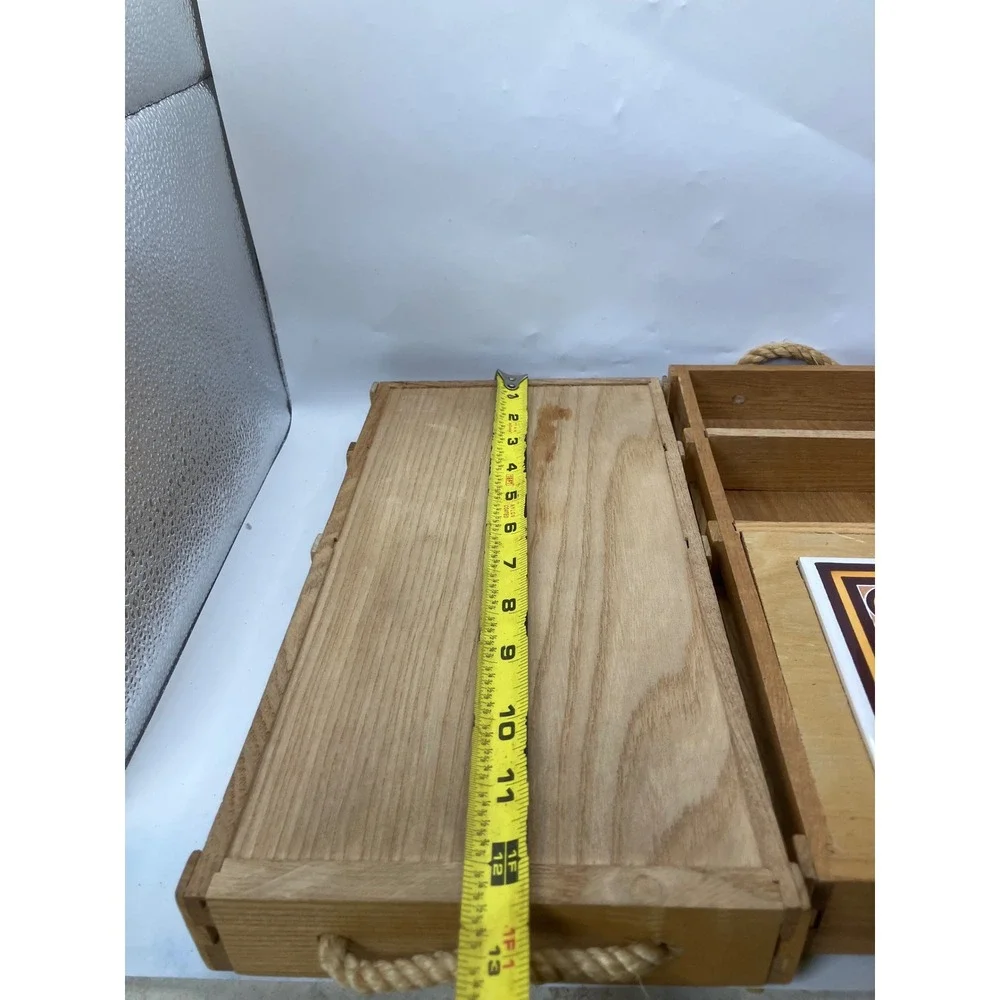 Wooden Bedside Table Drawer Organizer Set with‎ Ceramic Tile Top